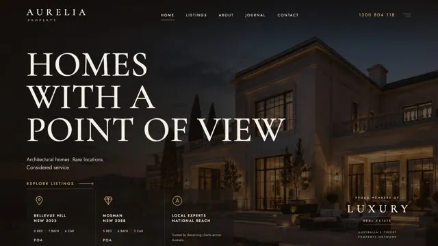 HOMES WITH A POINT OF VIEW