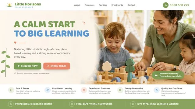 A CALM START TO BIG LEARNING