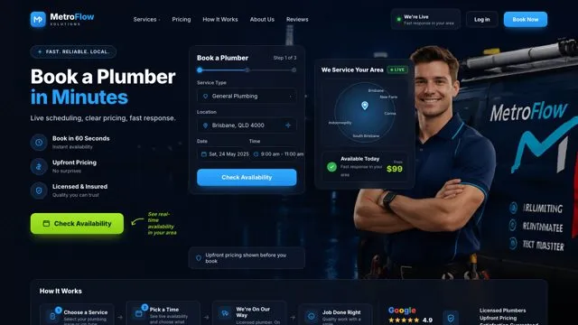 Book a Plumber in Minutes
