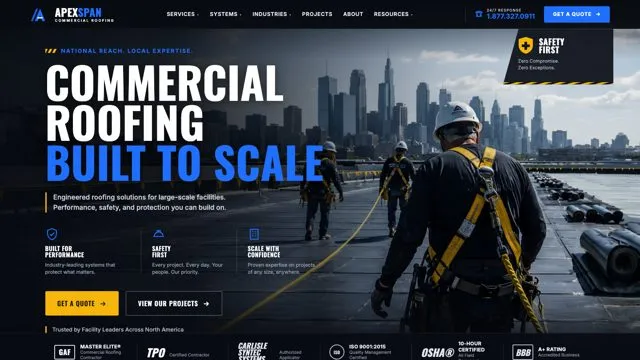 COMMERCIAL ROOFING BUILT TO SCALE