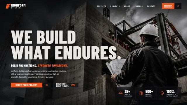 WE BUILD WHAT ENDURES.