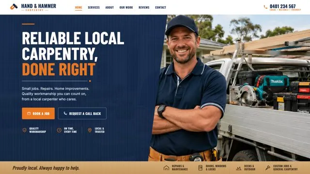 RELIABLE LOCAL CARPENTRY, DONE RIGHT
