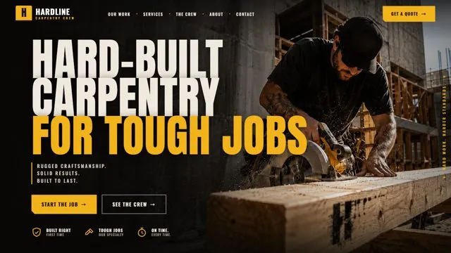 HARD-BUILT CARPENTRY FOR TOUGH JOBS