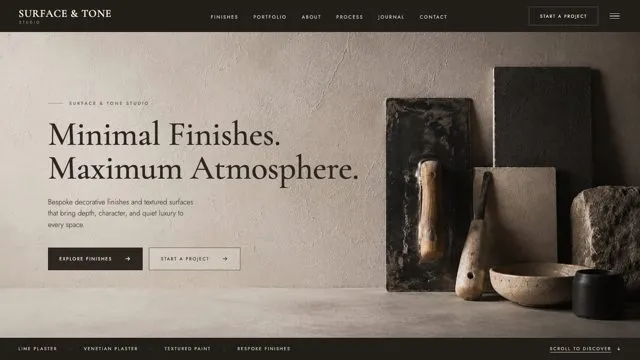 Minimal Finishes. Maximum Atmosphere.