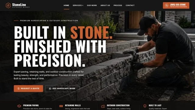 BUILT IN STONE. FINISHED WITH PRECISION.