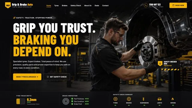 GRIP YOU TRUST. BRAKING YOU DEPEND ON.