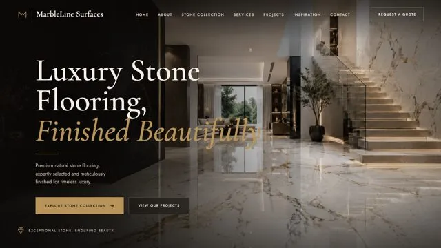 Luxury Stone Flooring, Finished Beautifully