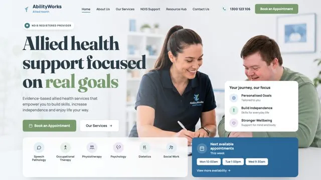Allied health support focused on real goals