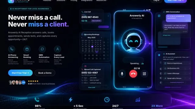 Never miss a call. Never miss a client.