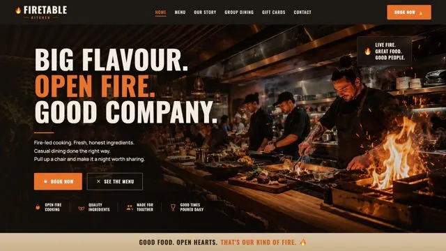 BIG FLAVOUR. OPEN FIRE. GOOD COMPANY.