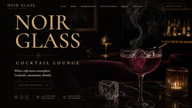 Noir Glass Cocktail Lounge