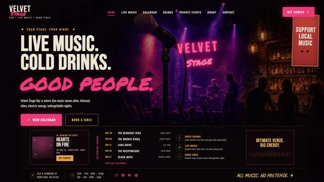 Velvet Stage Bar