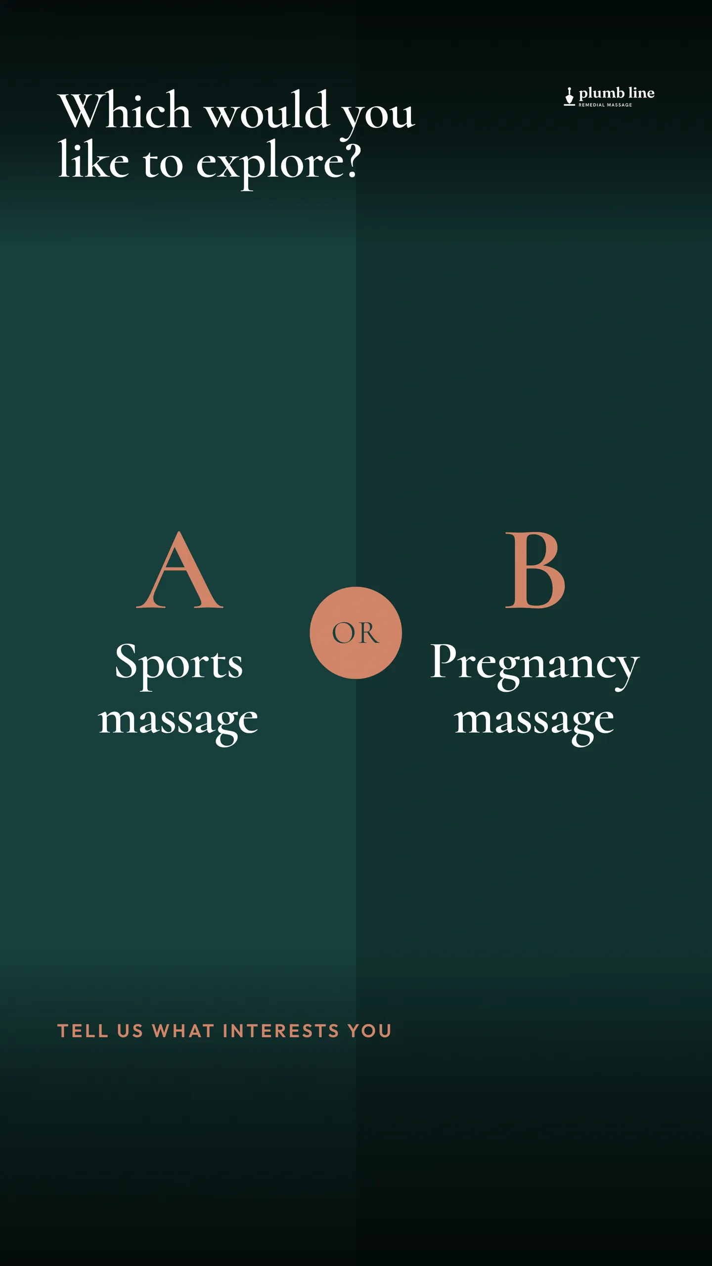 Plumb Line Remedial Massage social post: Sports massage: Pre-event, post-event and training-block massage for weekend athletes and club players. Pregnancy massage: Side-lying massag…