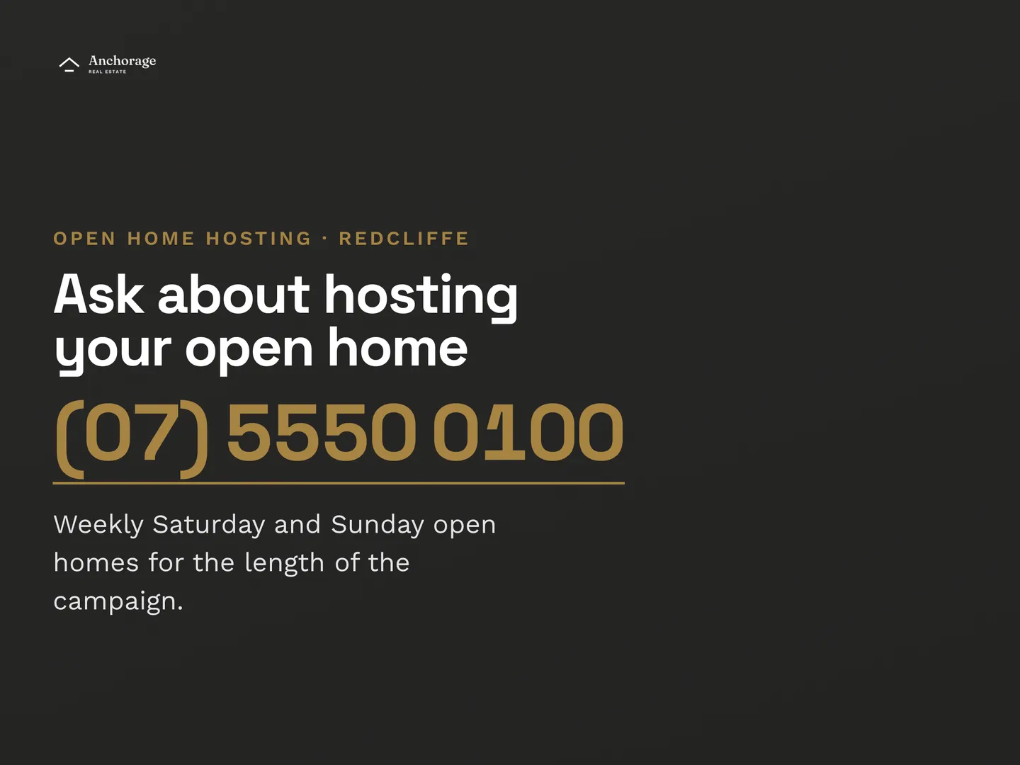 Anchorage Real Estate social post: We run the Saturday open like it is for the people walking through the door, not a headcount for the vendor report. Ask about hosting your o…