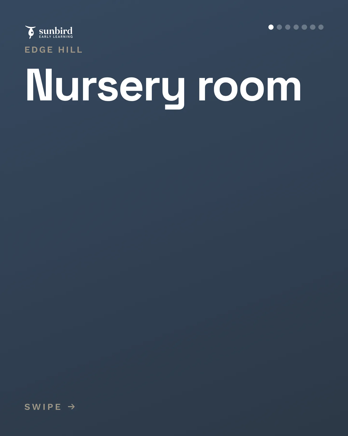 Sunbird Early Learning social post: Twelve places for six weeks to two years, at one educator to four children, with sleep and feed routines you set. 1. Routine and feeding pla…