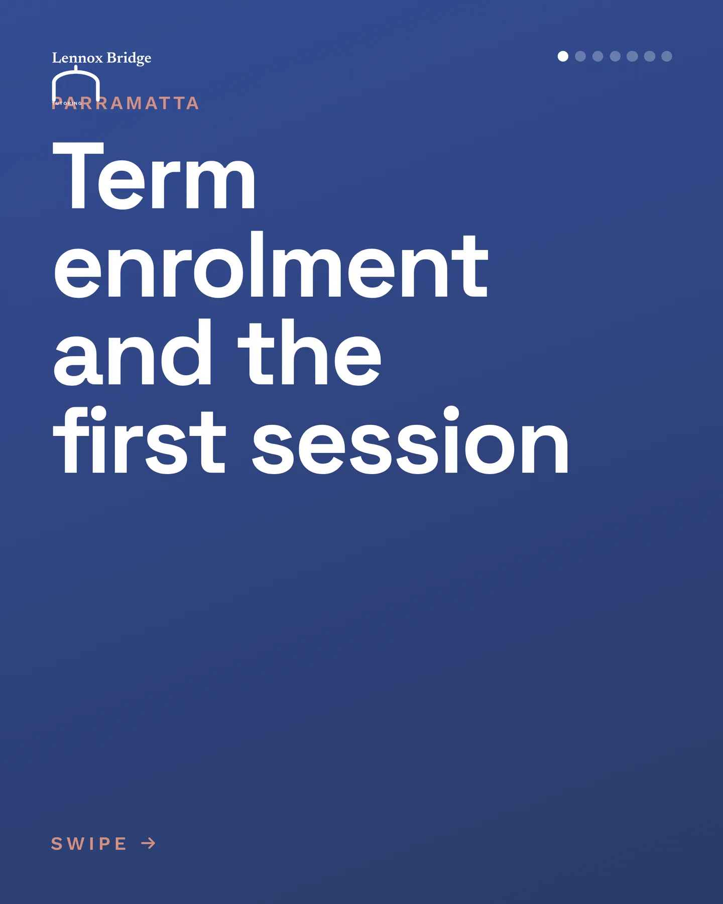 Lennox Bridge Tutoring social post: A free placement conversation, a short placement check and a tutor matched before your child's first regular session. 1. Call, email or use…