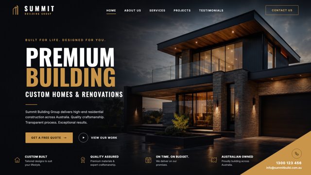 Automated Australia website template design example 1 — browse the full gallery