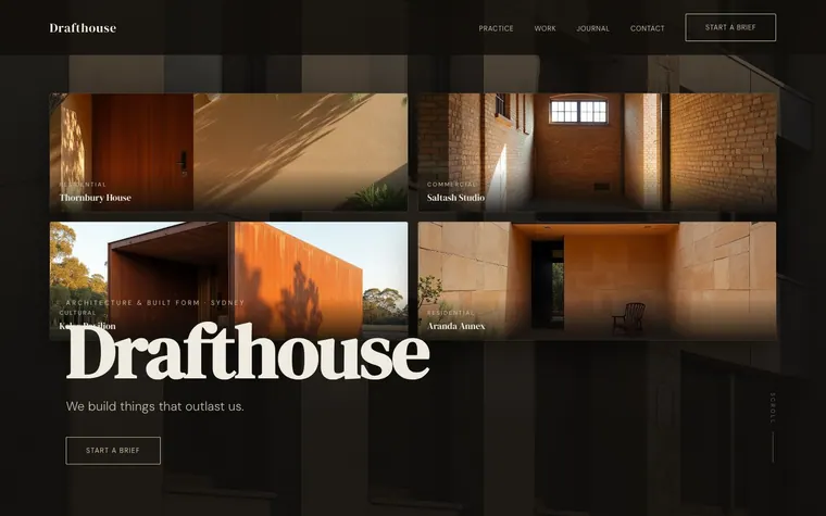 Pointer website template preview: Drafthouse