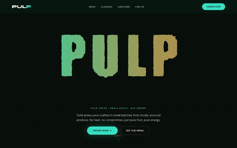Fluid website template preview: Pulp