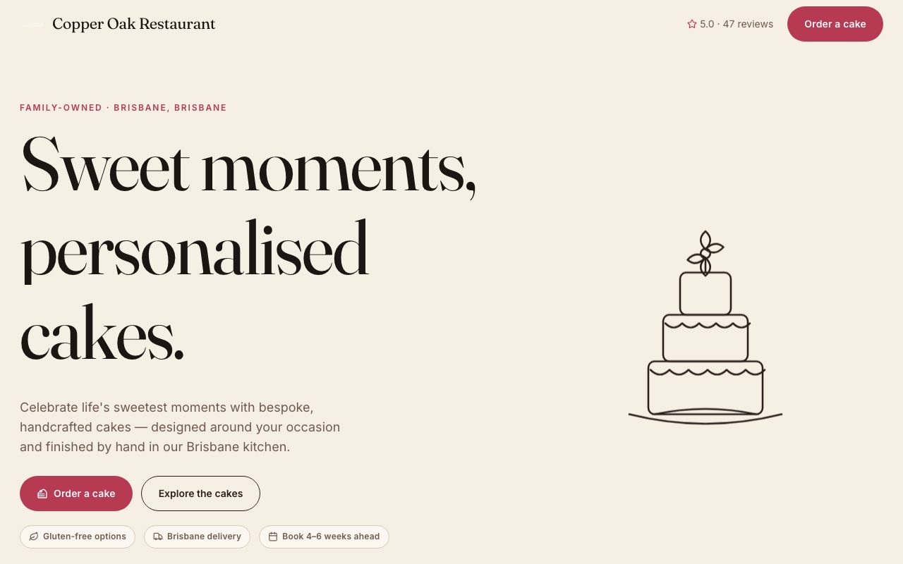 Hospitality template preview