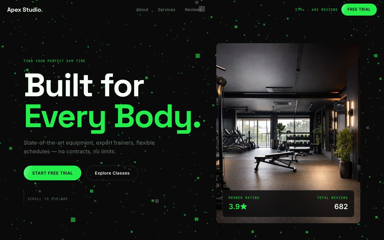 Fitness template preview